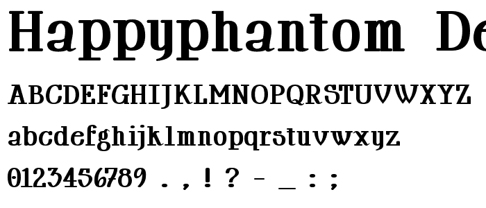 HappyPhantom Demi font